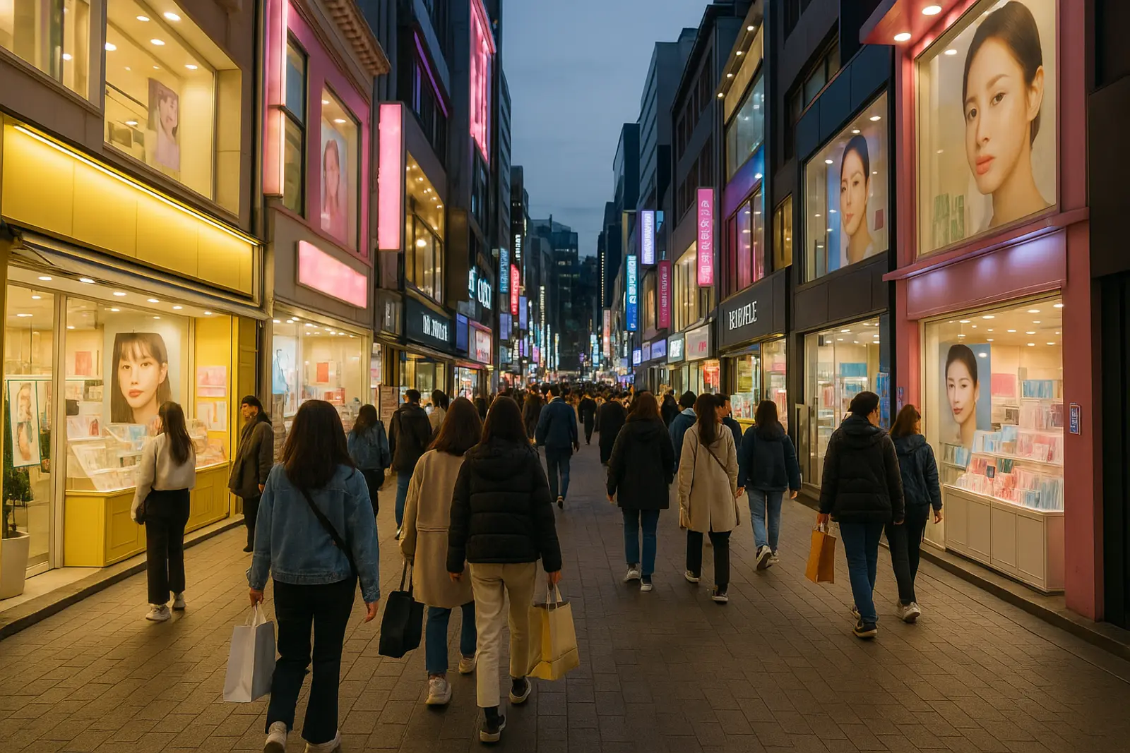 Seoul shopping street