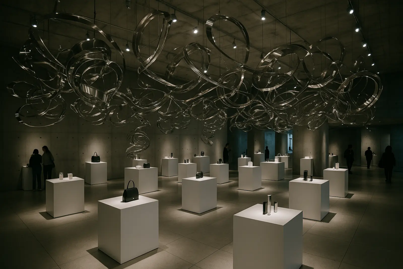 A gallery-like Seoul concept store with sculptural displays and realistic materials