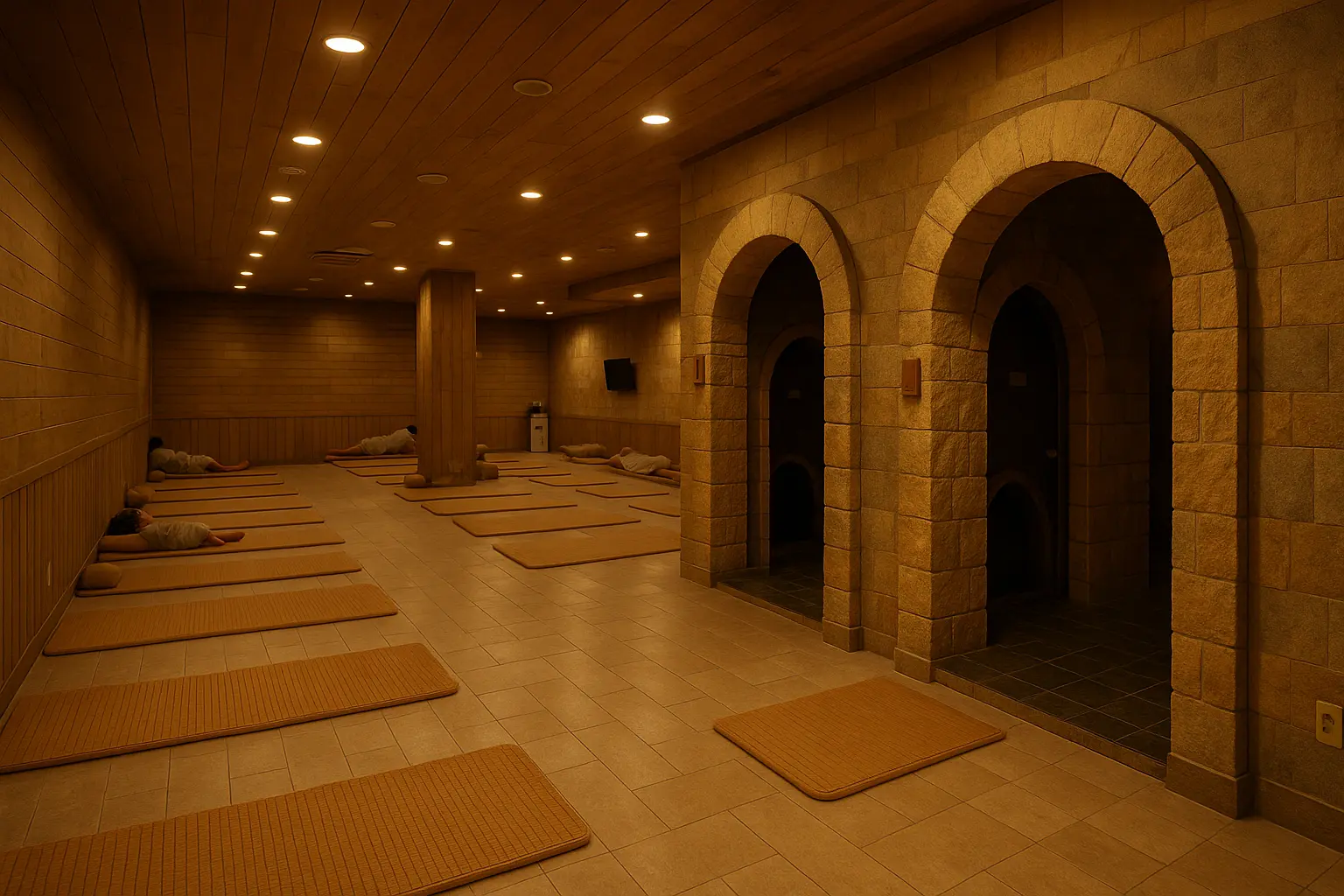 A warm Korean jjimjilbang
