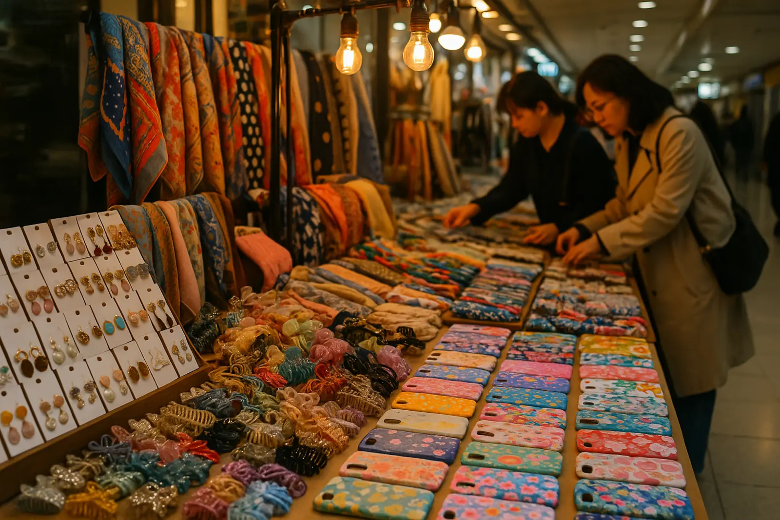 Detail of an accessory stall at Goto Mall
