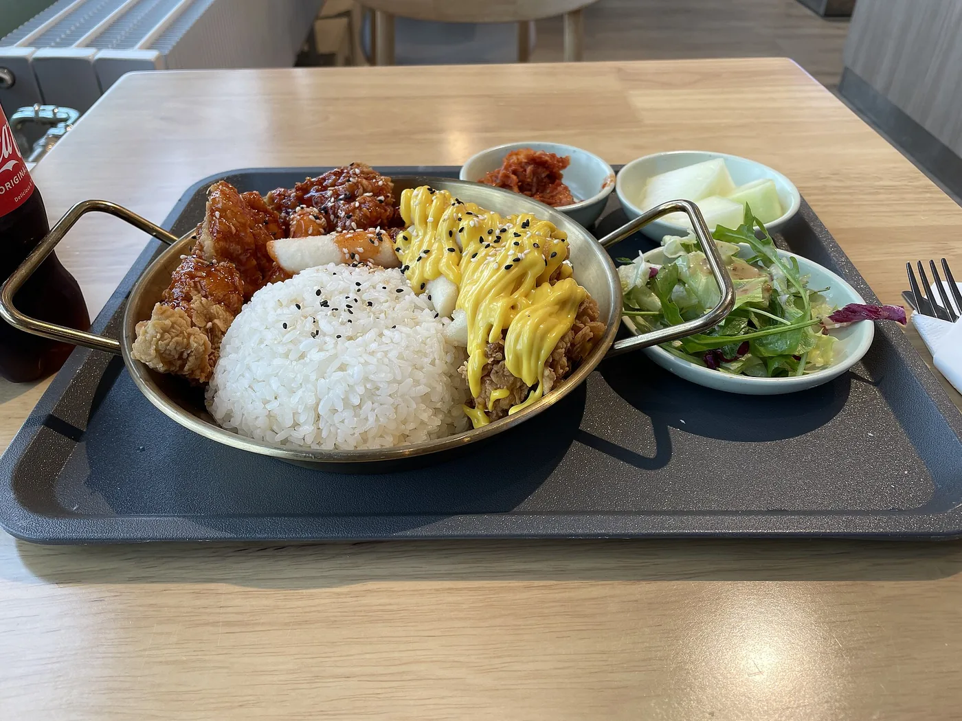 Crisp pieces of Korean fried chicken