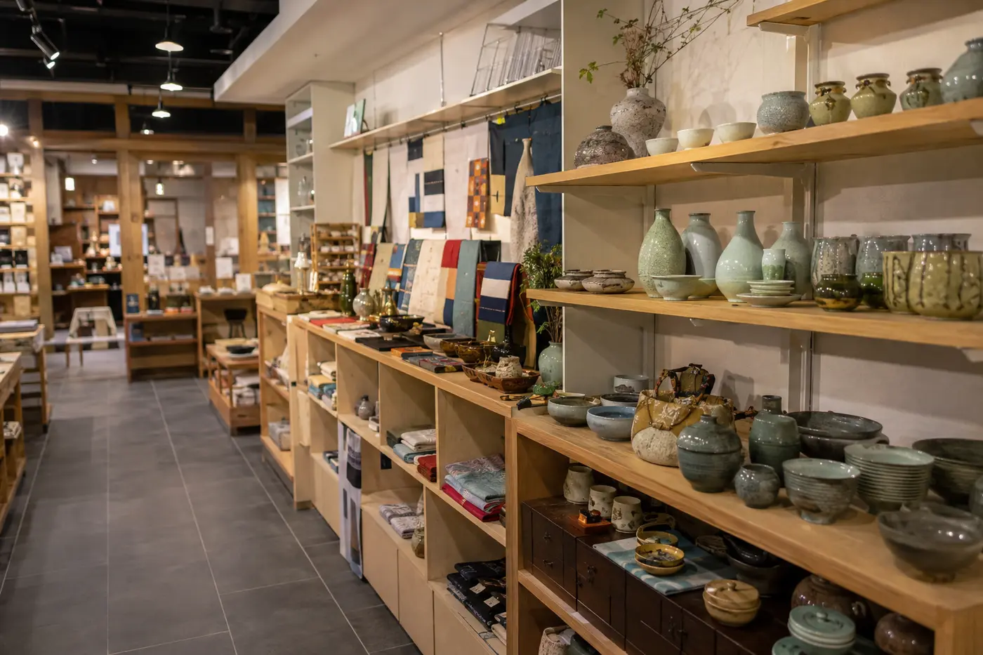 Contemporary Korean ceramics, fabric, brass and hanji gifts