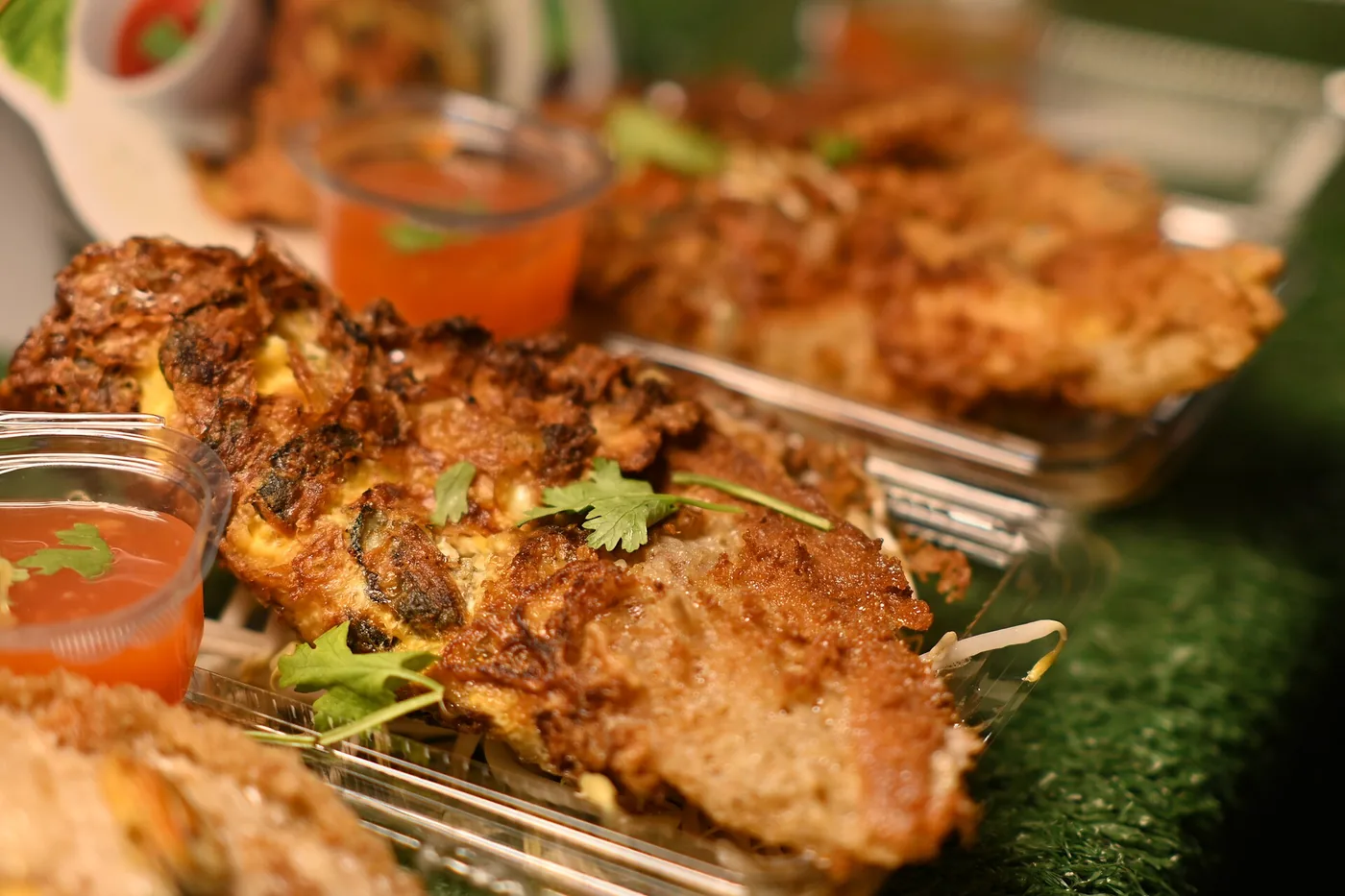 A Jeju market skewer of grilled abalone and seafood