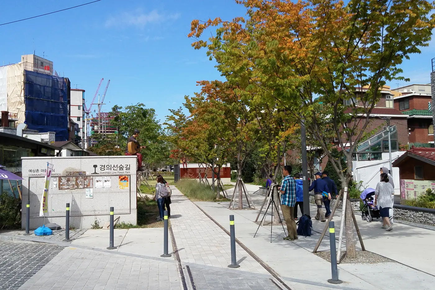 A real section of Gyeongui Line Forest Park near Hongdae and Yeonnam-dong