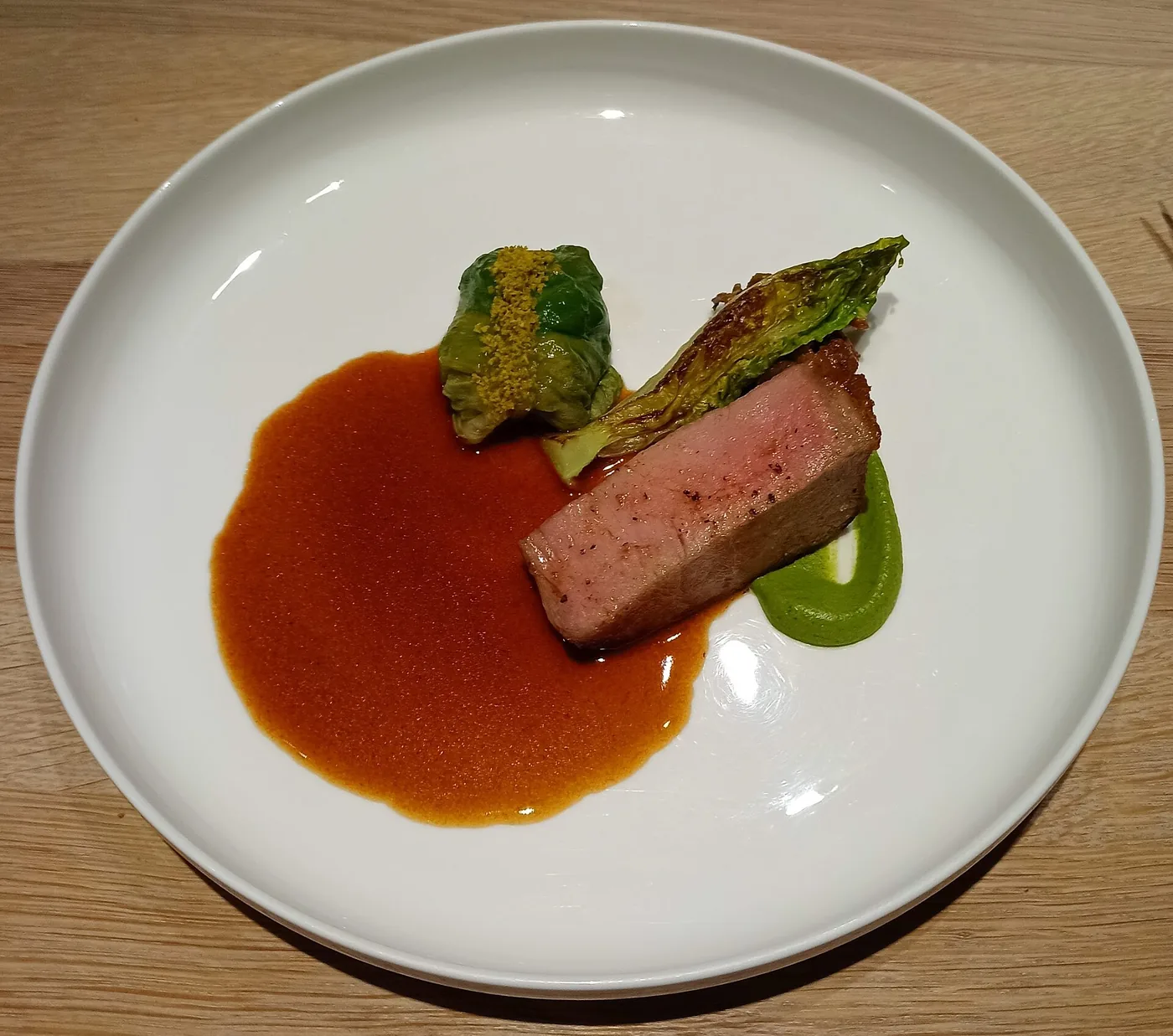Thick Jeju black pork grilling with meljeot sauce