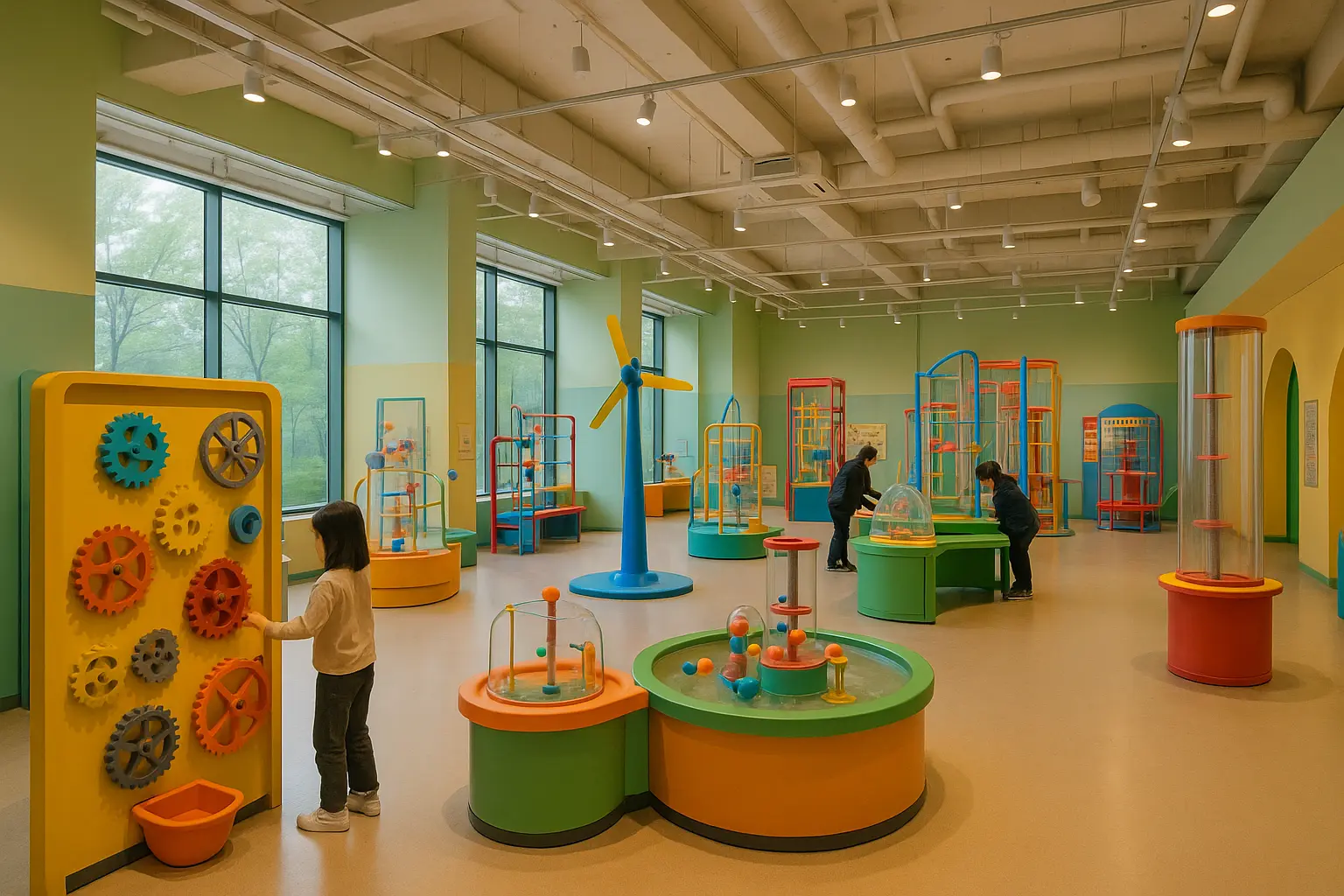 Colorful interactive science exhibits designed for children in Seoul