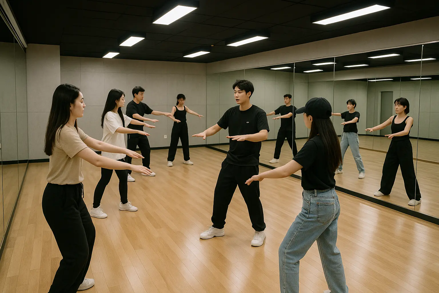 A K-pop dance class