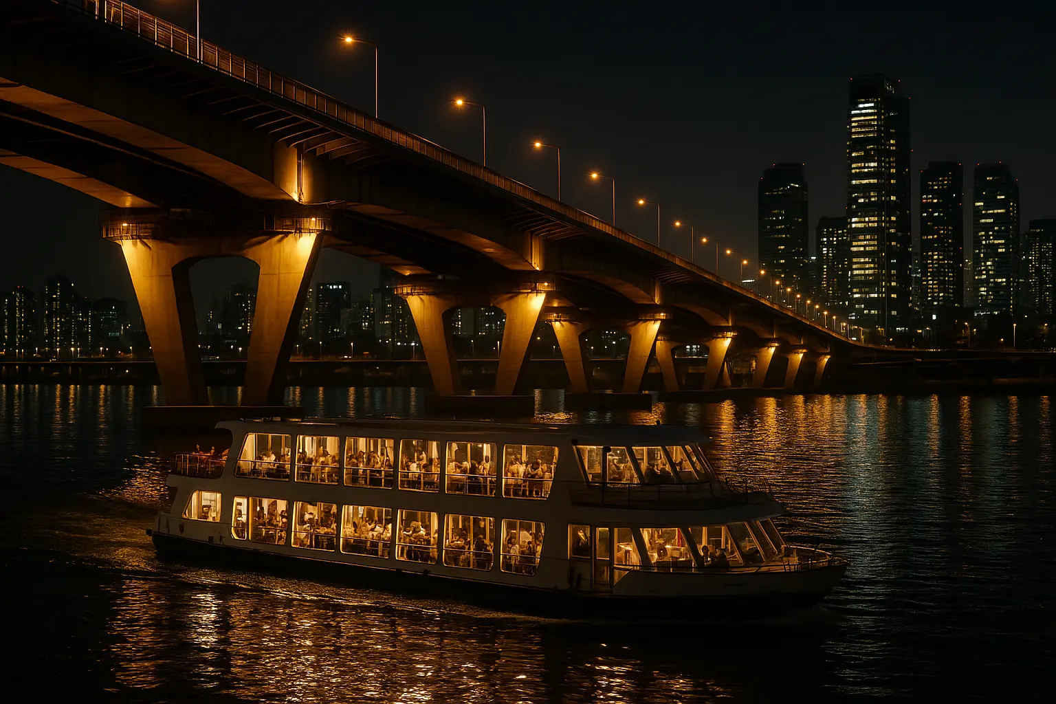 A night cruise on the Han River