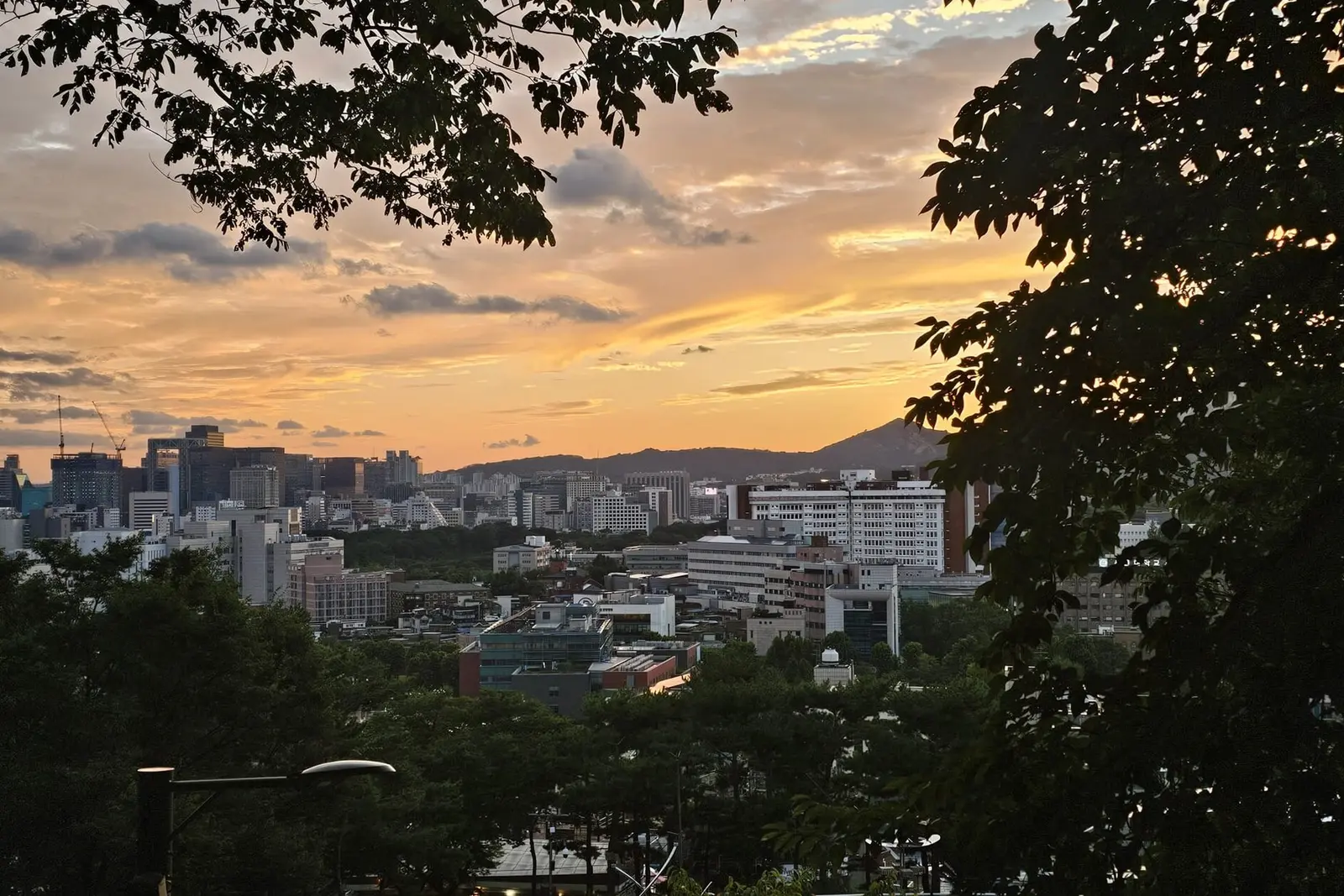 The Seoul City Wall crossing Naksan Park