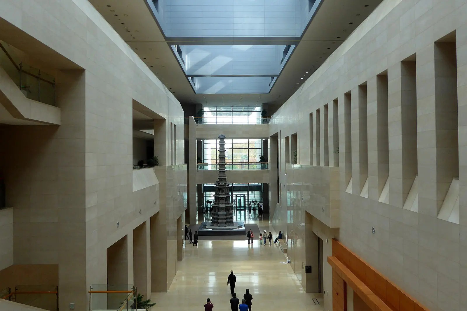 The large interior hall of the National Museum of Korea
