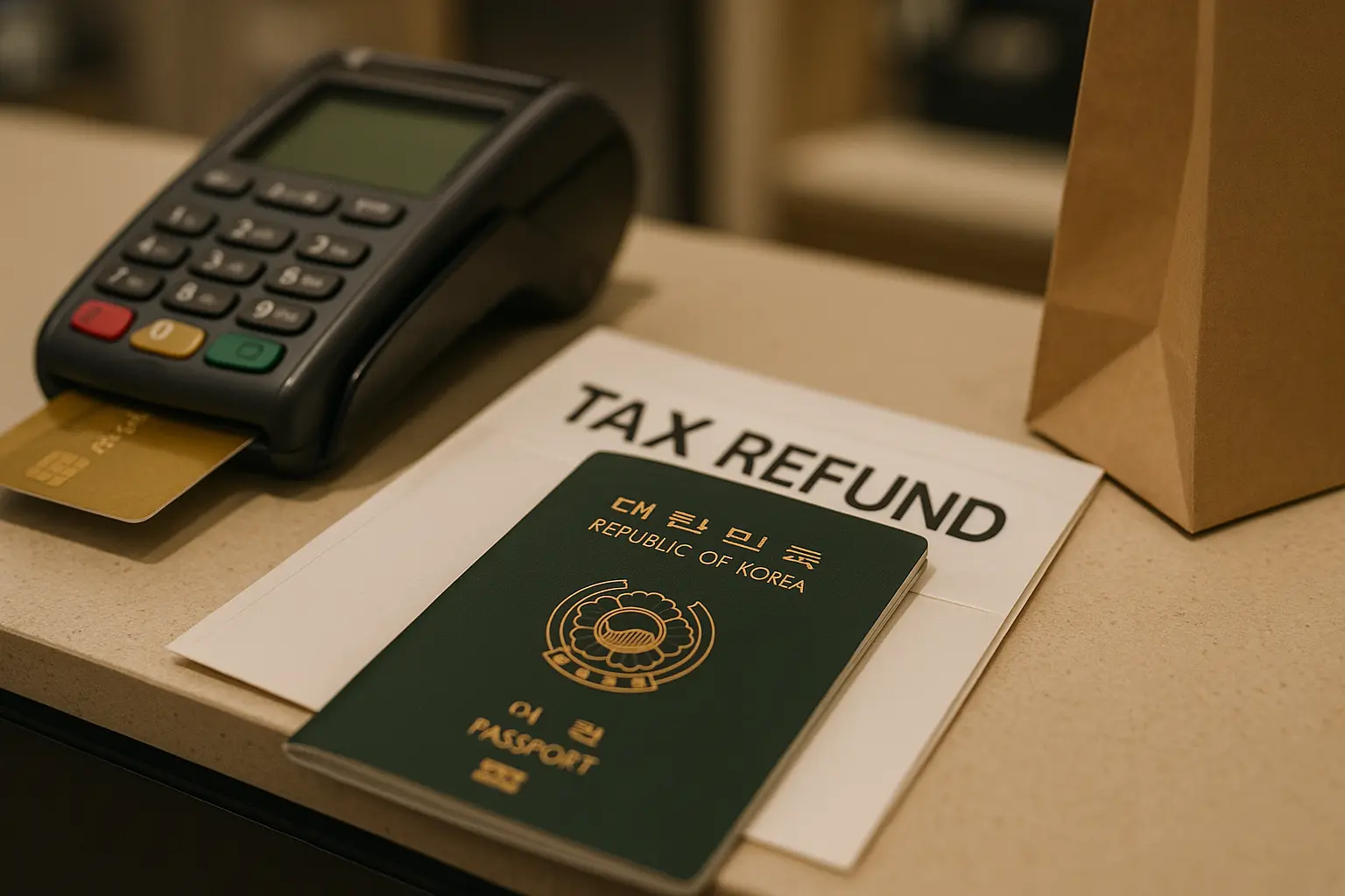 Card payment and tax-refund documents