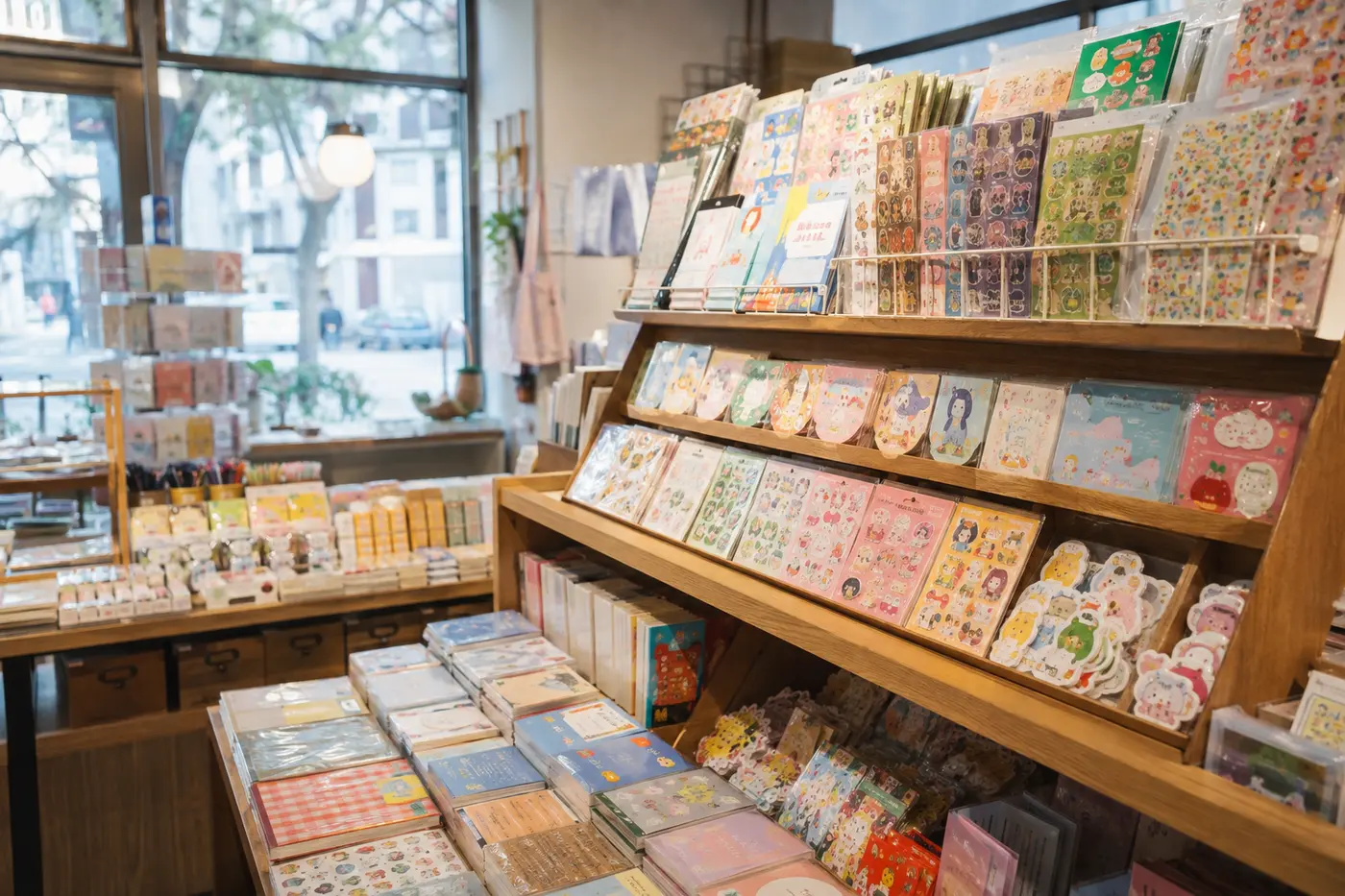 Colorful Korean stationery, stickers, notebooks and small character goods