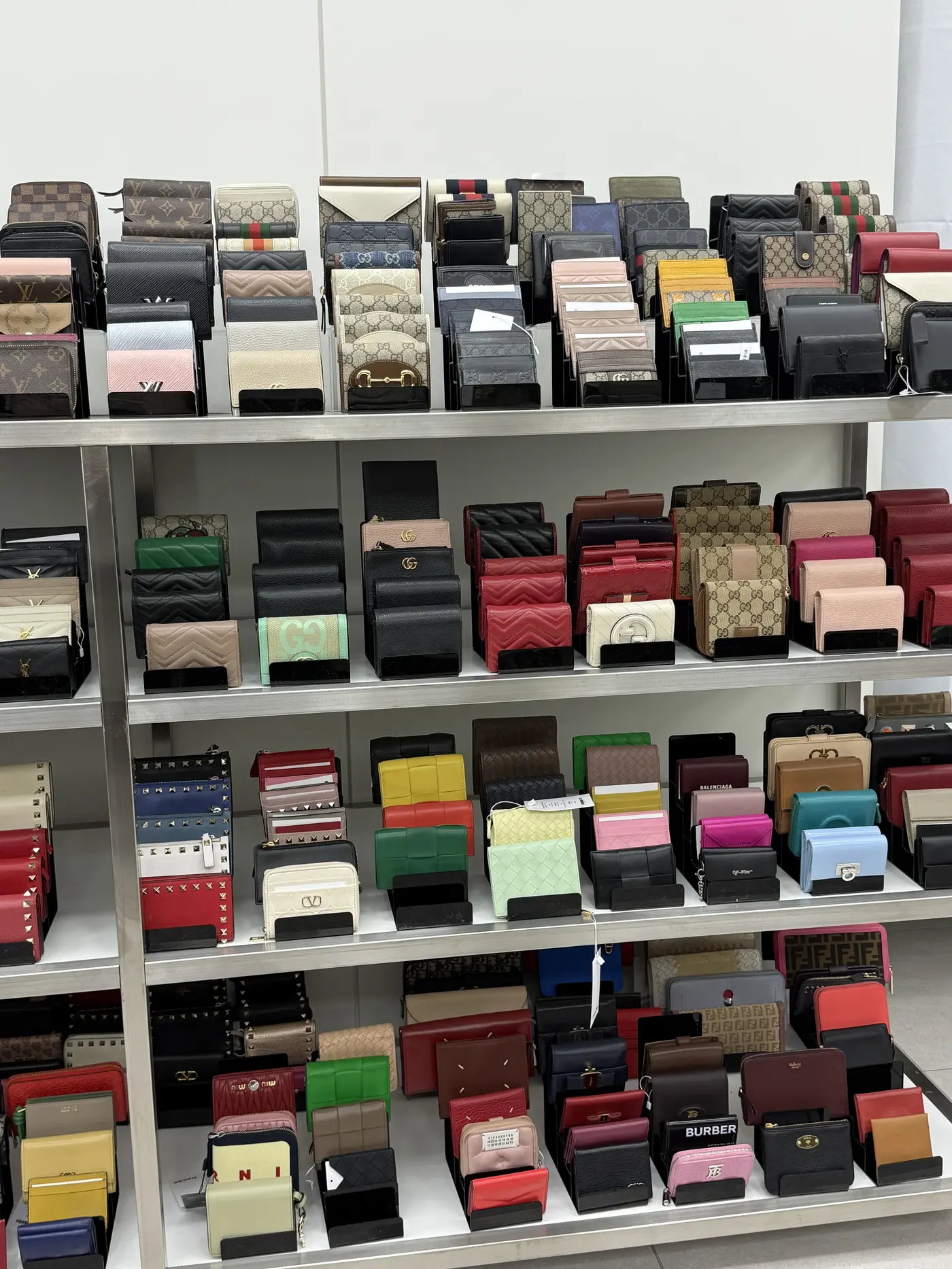 Wallets and small leather goods on display at the tren:be Gangnam Center